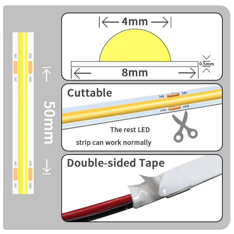 Tira Led COB flexible